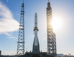 Blue Origin récupère son booster lors du 2ème vol de son lanceur New Glenn © Blue Origin