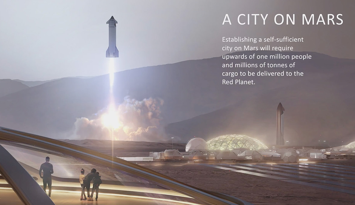 SpaceX la route pour une vie multiplanétaire : les plans pour atteindre la planète Mars © SpaceX