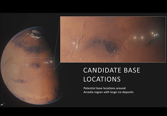 Premiere base sur Mars - © SpaceX