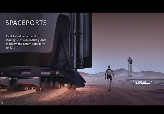 Port spatial sur Mars - © SpaceX